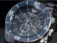 BRAND NEW GENTS EMPORIO ARMANI AR1429, COMPLETE WITH ORIGINAL PACKAGING, MANUAL AND CERTIFICATE -