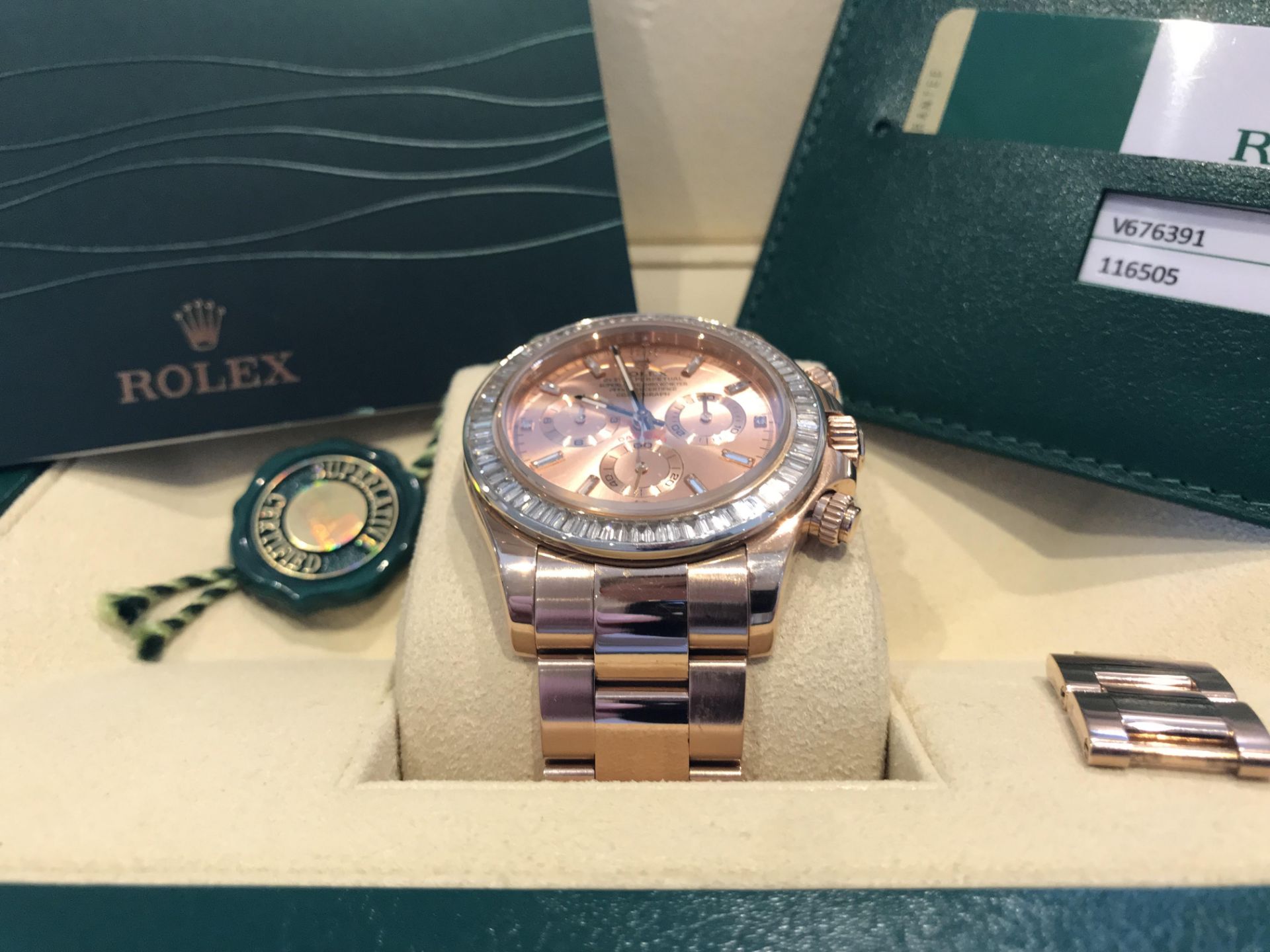 2016 Rolex Daytona 116505 Box & Papers (Princess Cut Baguette Bezel) - Image 2 of 13