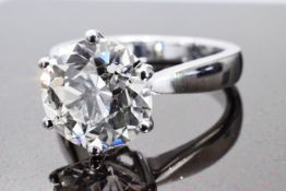 3.70 Carat Diamond Ring Set in White Gold