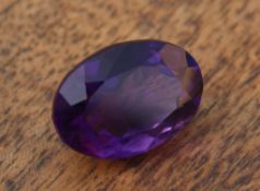 No Reserve: 6.80 Ct African Amethyst Oval Cut Loose Gemstone