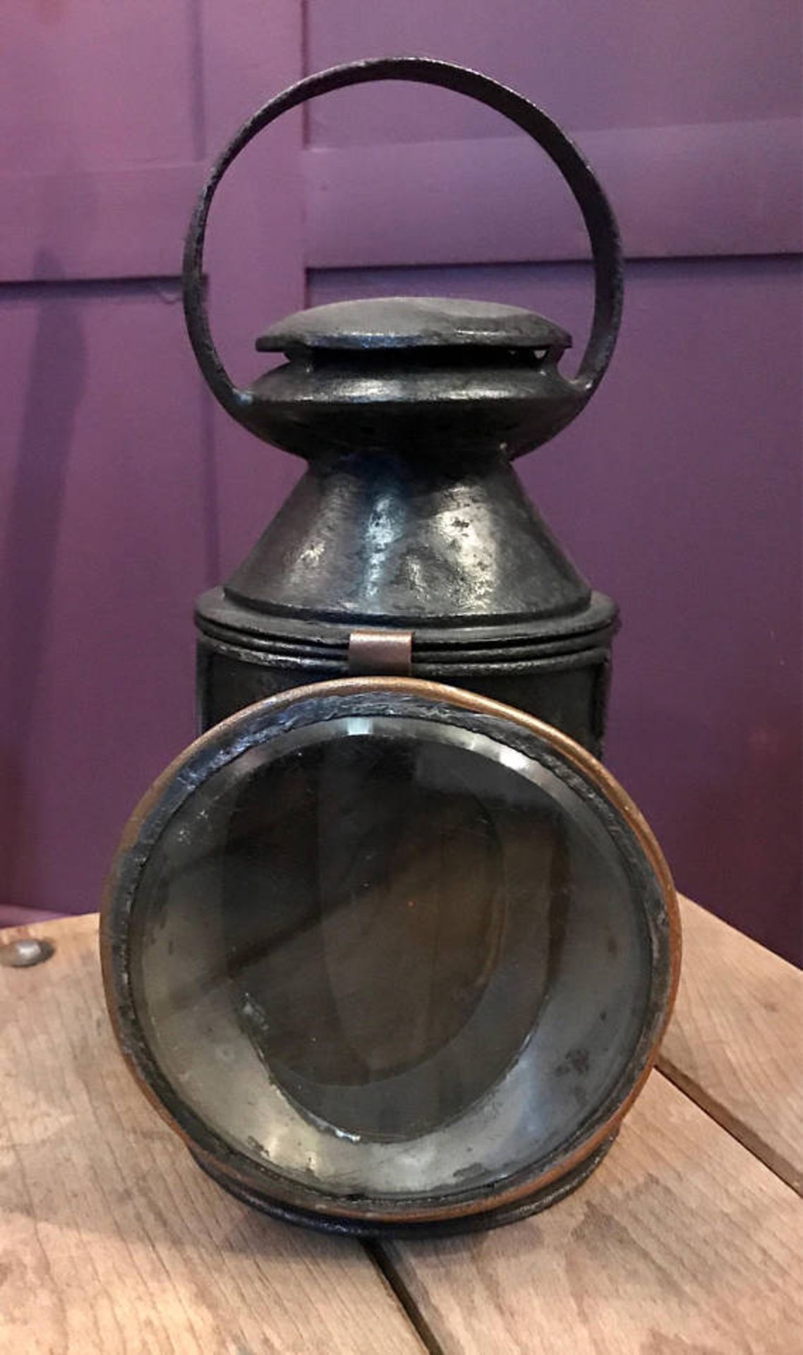 Railway Hand Signalling Lamp c1900, Antique Sherwood of Birmingham