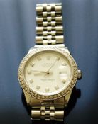 Mens Rolex Oyster Perpetual Datejust, White Diamond Dial 36mm