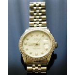 Mens Rolex Oyster Perpetual Datejust, White Diamond Dial 36mm