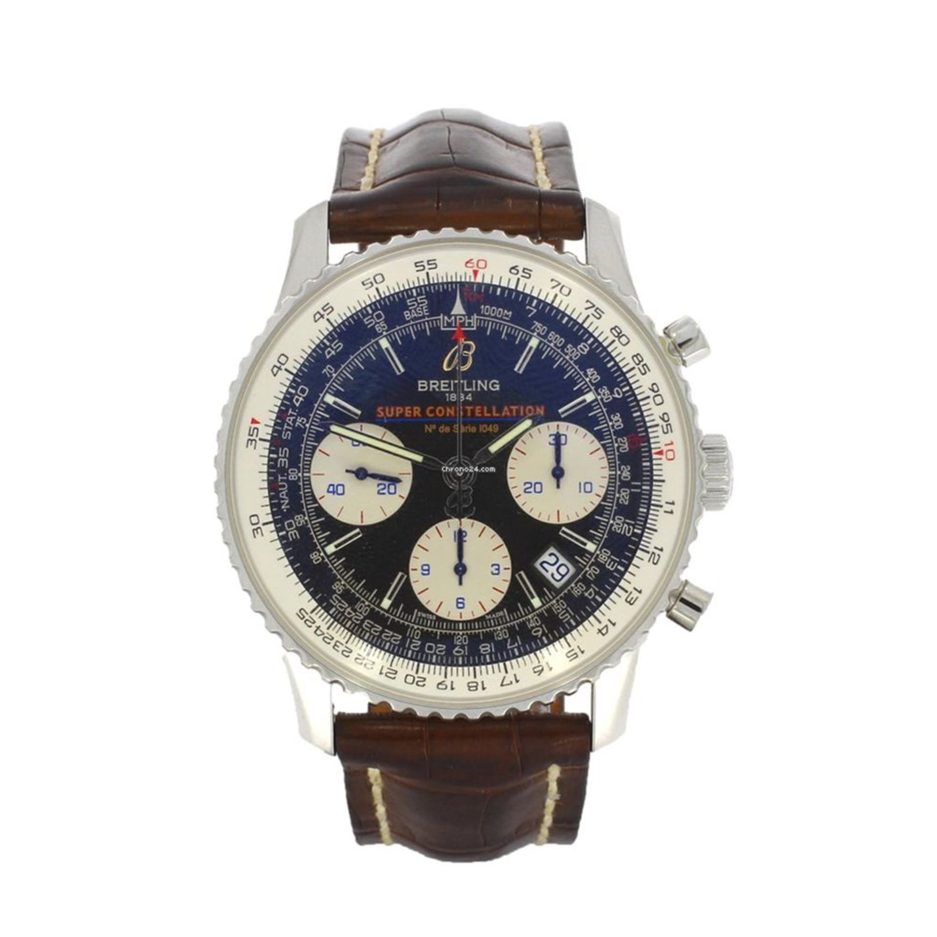 Brietling Navitimer Super Constellation Limited Edition Automatic Stainless Steel Gentleman's Watch - Image 9 of 10