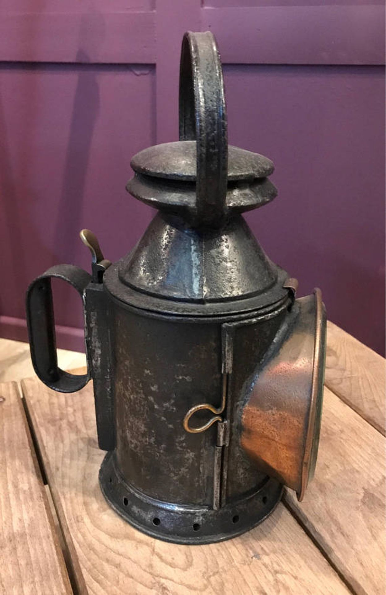 Railway Hand Signalling Lamp c1900, Antique Sherwood of Birmingham - Image 3 of 10