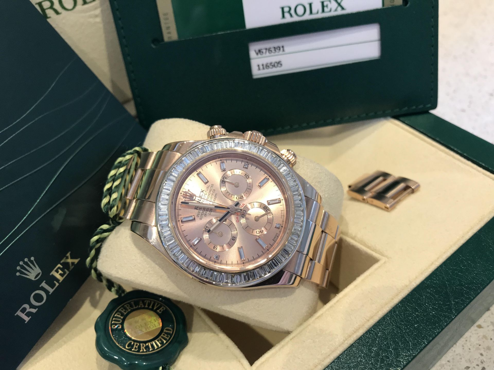 2016 Rolex Daytona 116505 Box & Papers (Princess Cut Baguette Bezel) - Image 9 of 13