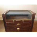 Glass Top Display Cabinet With Draws