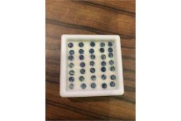 No Reserve - 35 Natural Blue Sapphire gemstones.