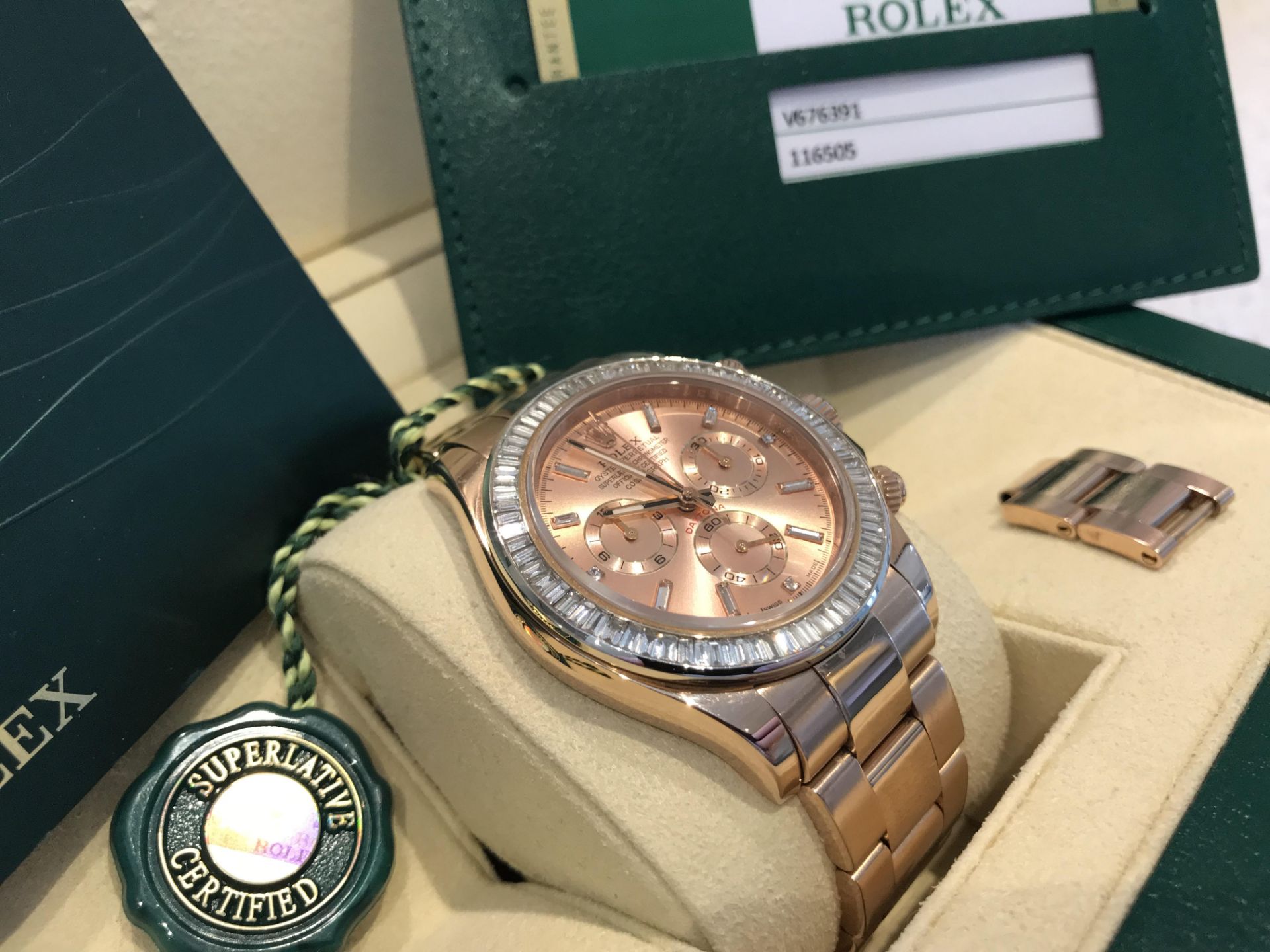 2016 Rolex Daytona 116505 Box & Papers (Princess Cut Baguette Bezel) - Image 7 of 13