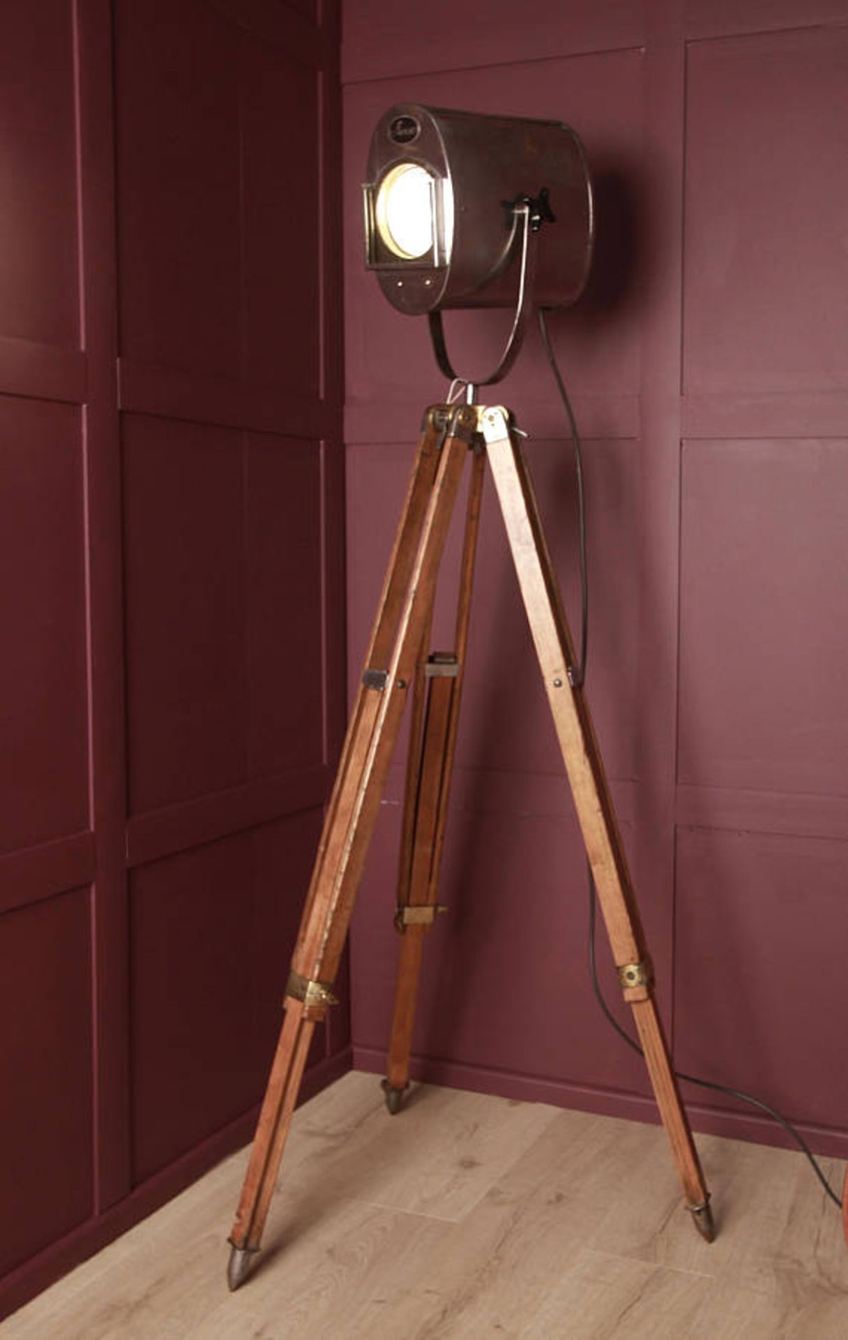 Original Furse Theatre Light on Maritime Tripod, c1960s