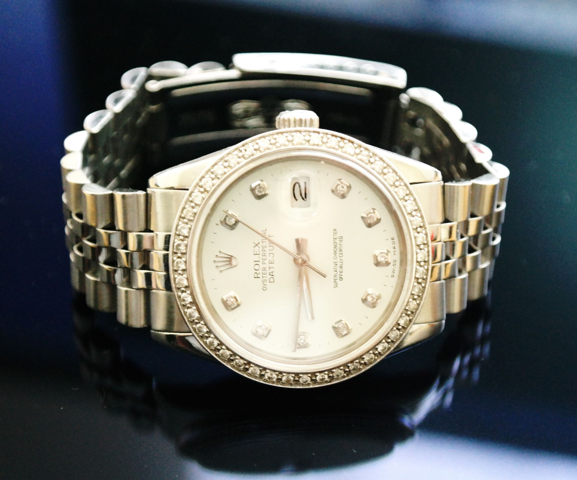 Mens Rolex Oyster Perpetual Datejust, White Diamond Dial 36mm - Image 2 of 3