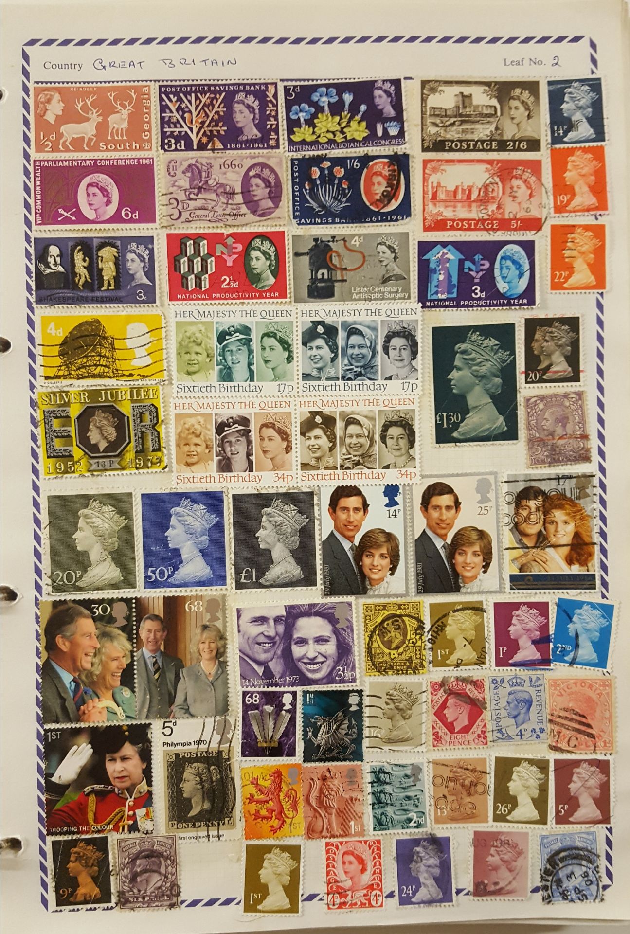 Philatelia Stamp Album Loose Leaf 600 Plus Great Britain Commonwealth & World Stamps - Image 8 of 8