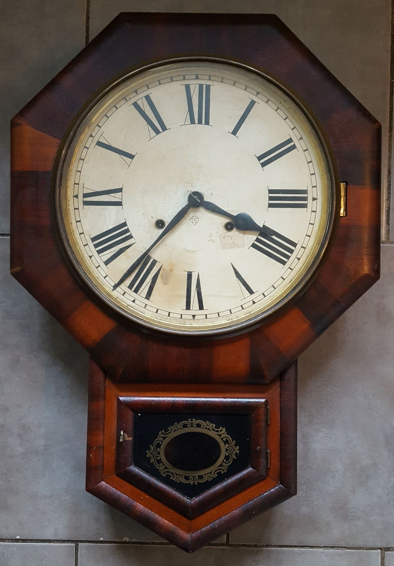 Antique Ansonia Regulator Wall Clock