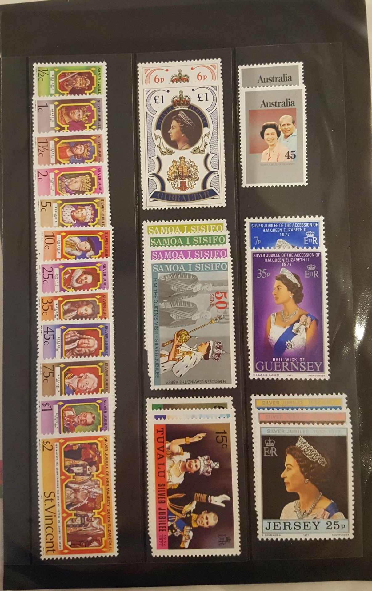 Vintage Stamp & FDC Album British Commonwealth Commemoratives 400 plus stamps - Bild 4 aus 11