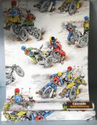 Vintage Retro Cascade Wall Paper 1960/70's Motorcycle Speedway Plus other wall paper