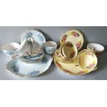 Vintage Retro 22ct Gilded Imperial English China Tea Services NO RESERVE
