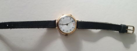 Antique 9ct Gold Ladies wrist Watch Hallmarked 1918 Denison Case