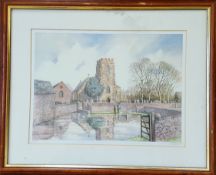 Vintage Limited Edition Print 45/50 Signed Lower Right V. Bowcott Country Scene. NO RESERVE