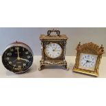 Vintage Retro 3 Alarm Clocks Includes Westclox, Coral & Blessing