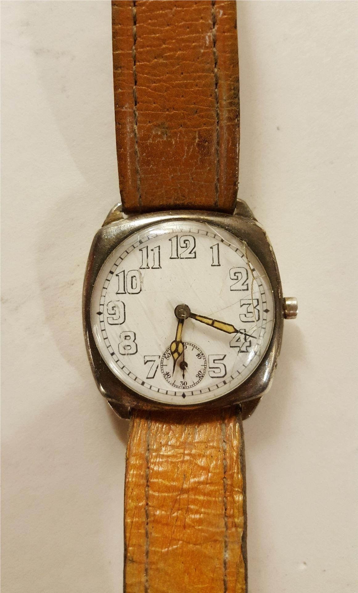 Vintage Retro Jewellery Sterling Silver Gents Wrist Watch Hallmarked 1929 Dennison Case A.L.D - Bild 2 aus 3