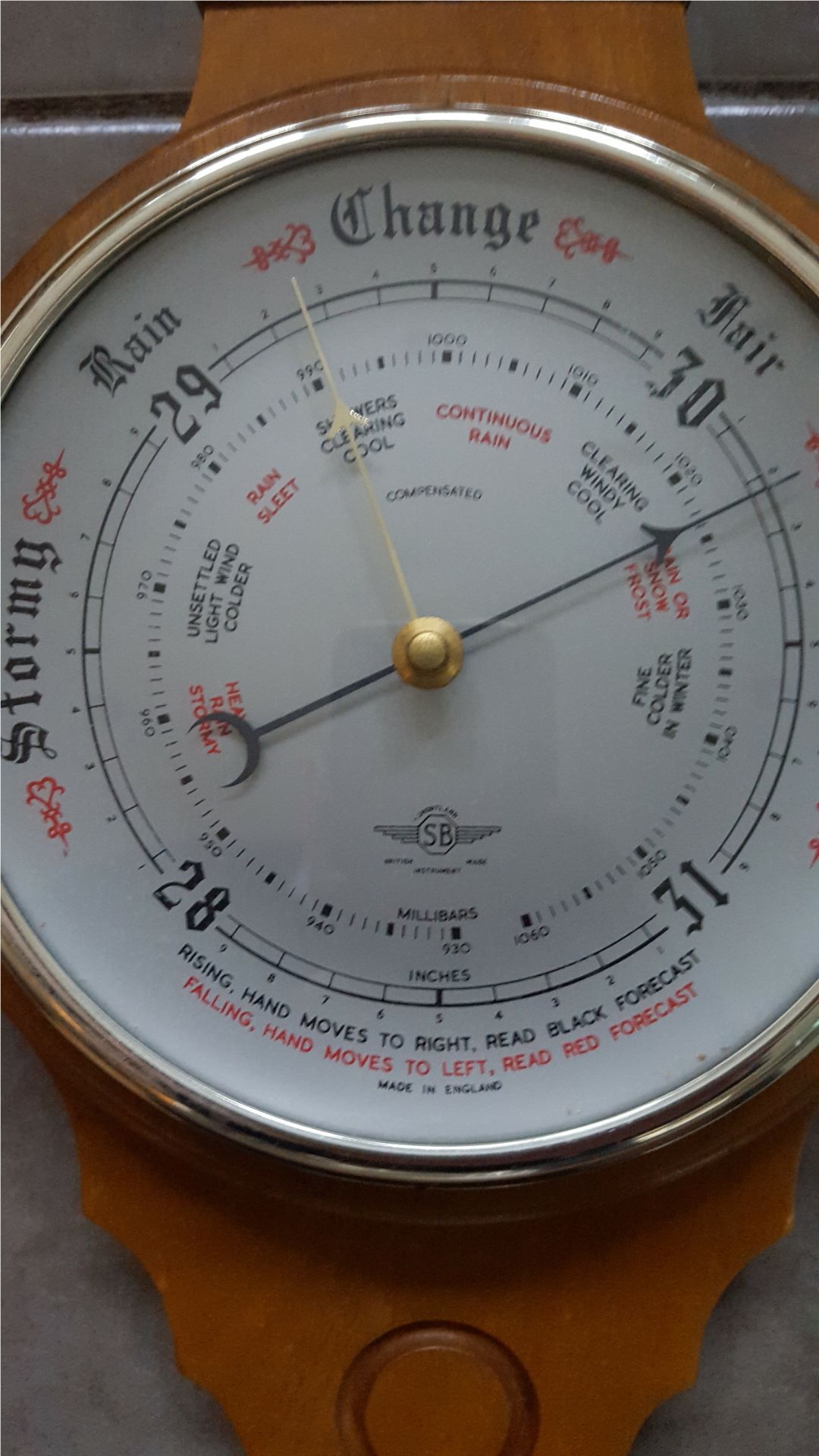 Vintage Retro 2 x Barometers Includes Shortlands Smith Compensated Barometer - Bild 2 aus 2