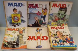 Vintage Retro 16 x MAD Magzines c1960's