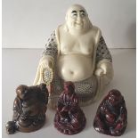 Vintage Retro 4 x Buddha Figures No Reserve