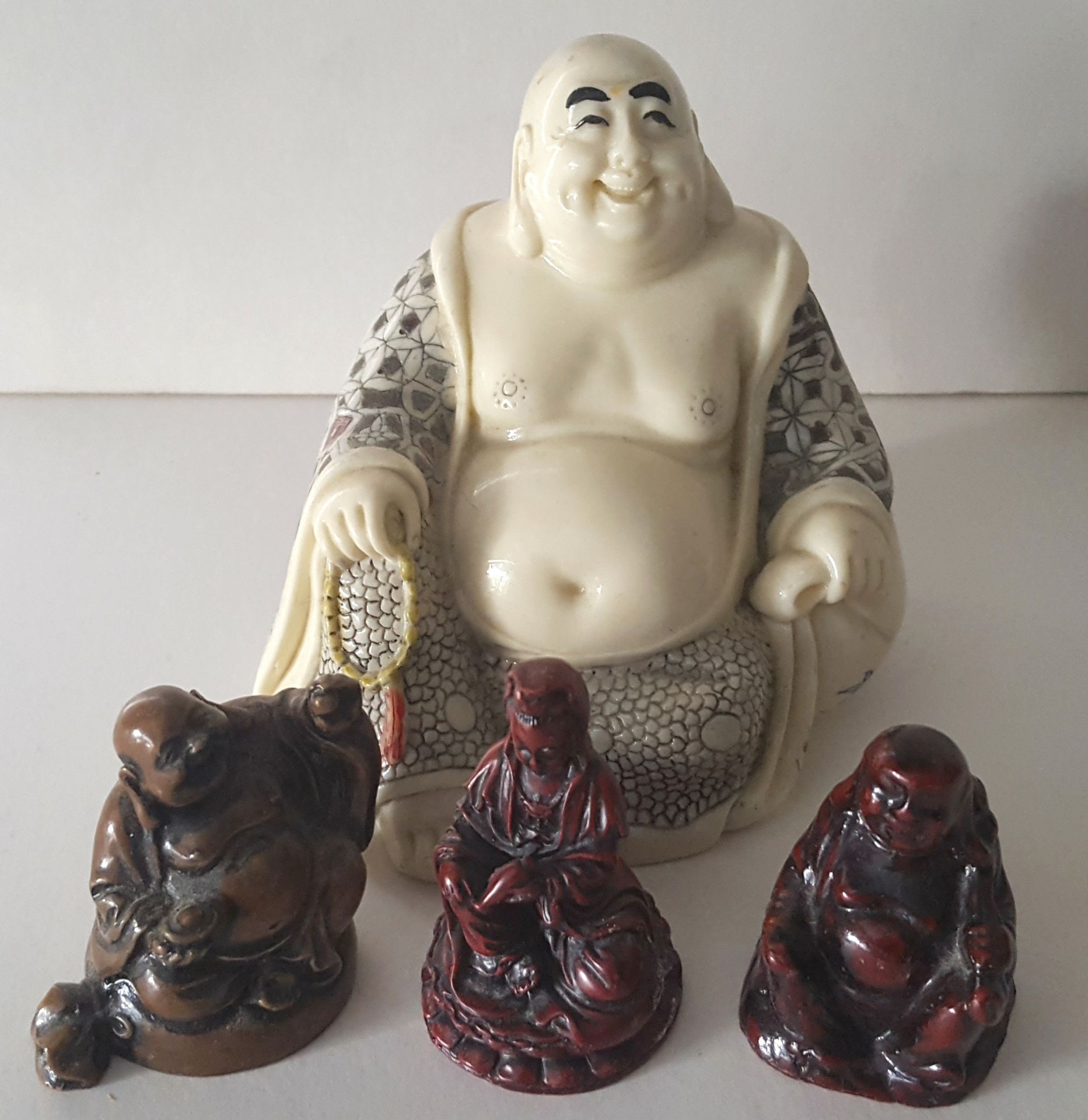 Vintage Retro 4 x Buddha Figures No Reserve