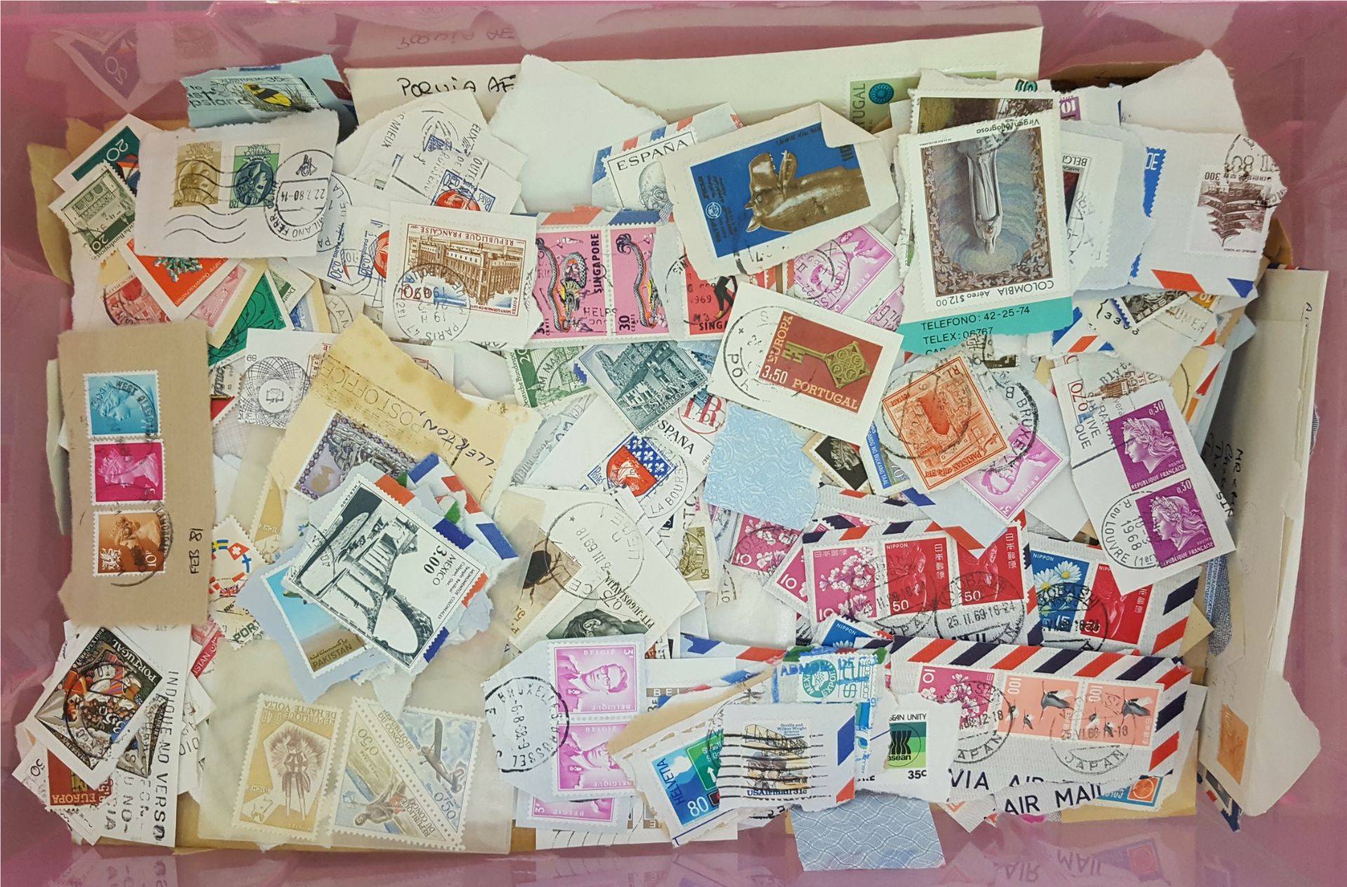 Vintage Stamps Large Selection GB Europe & World Loose on Paper NO RESERVE
