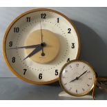 Vintage Retro Westclox Electric Wall Clock & Alarm Clock