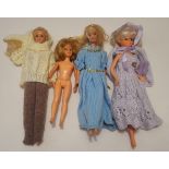 Vintage Retro 4 x Collectors Dolls Ideal Mattel & Delavennat c1960's & 1990's NO RESERVE