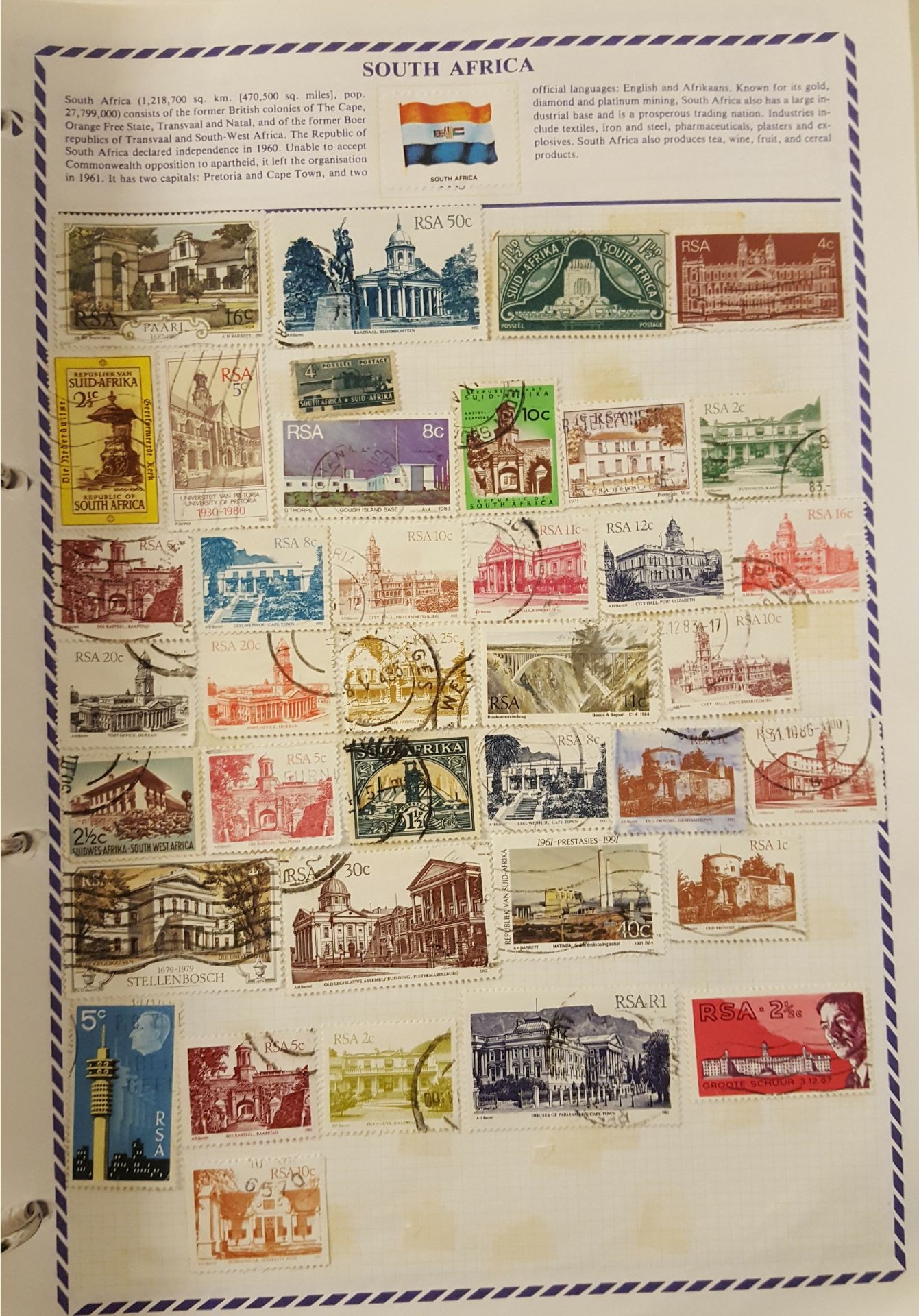 Philatelia Stamp Album Loose Leaf 600 Plus Great Britain Commonwealth & World Stamps - Image 7 of 8