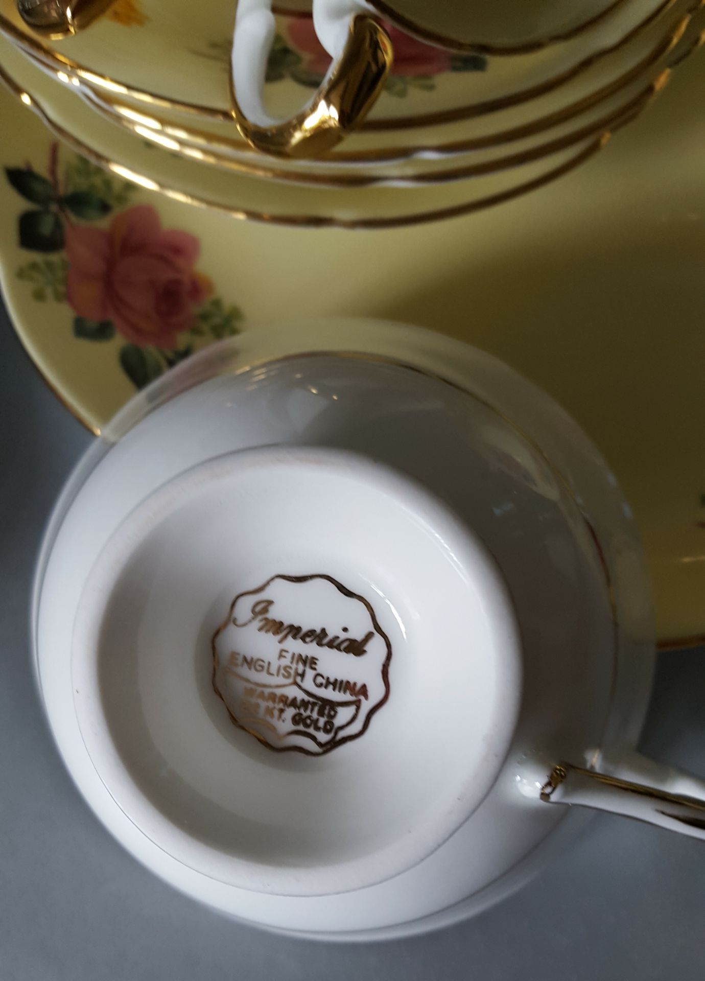 Vintage Retro 22ct Gilded Imperial English China Tea Services NO RESERVE - Bild 3 aus 3