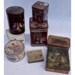 Vintage Retro Collectable Tins 8 in total NO RESERVE
