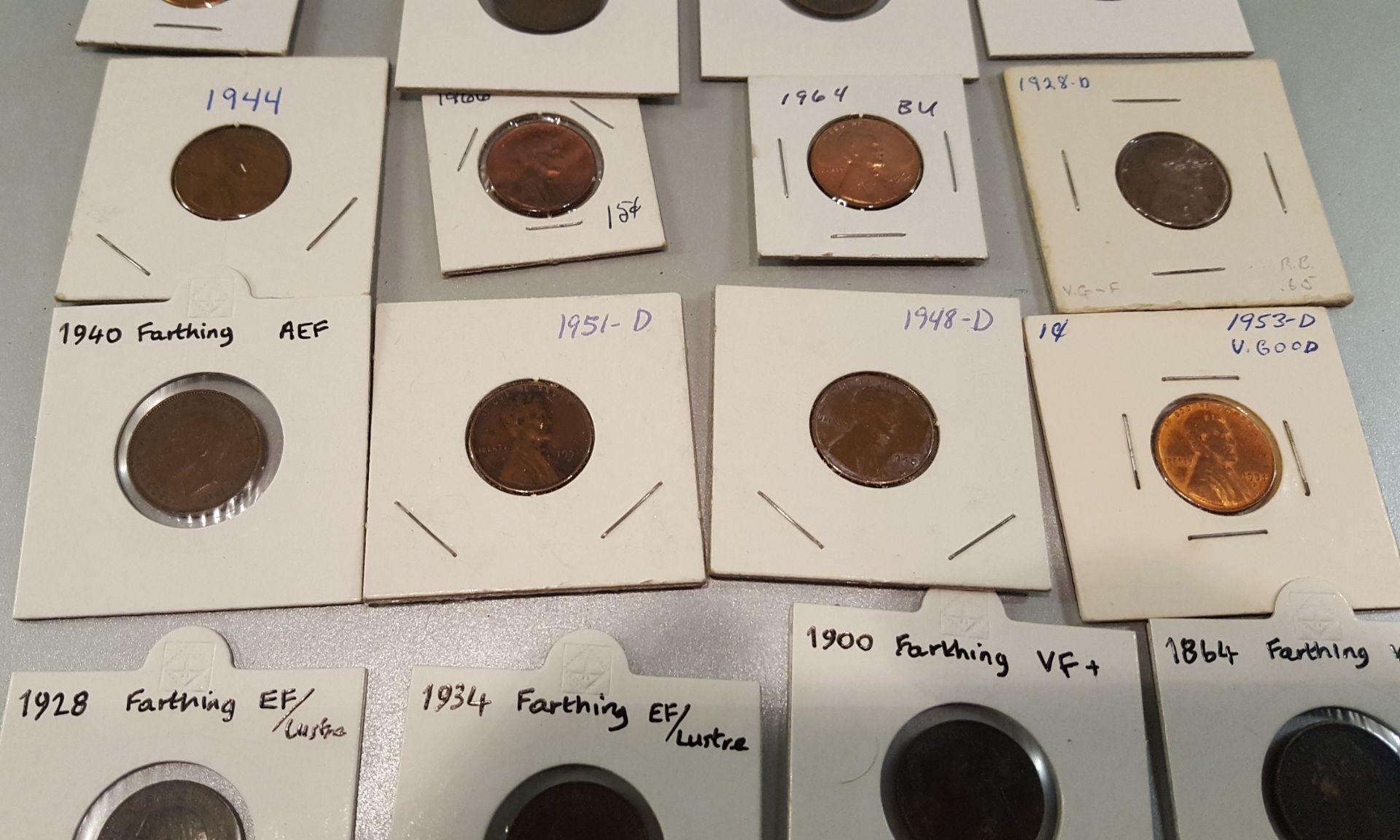 Antique Vintage 17 x Collectable Coins 1790 to 1968 UK & USA - Bild 4 aus 6