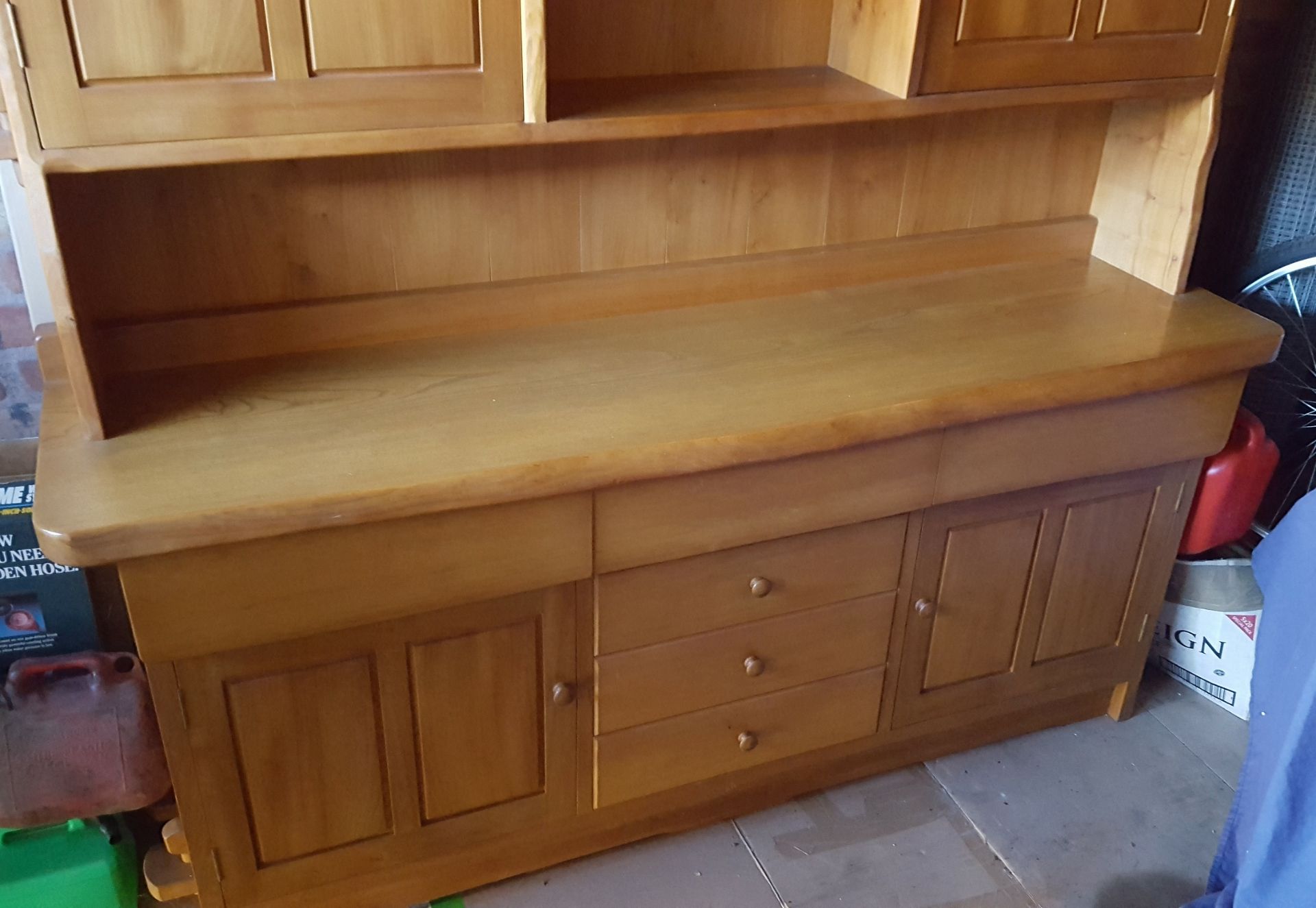 Vintage Retro Hand Made English Elm Dresser April 1975 - Image 10 of 12