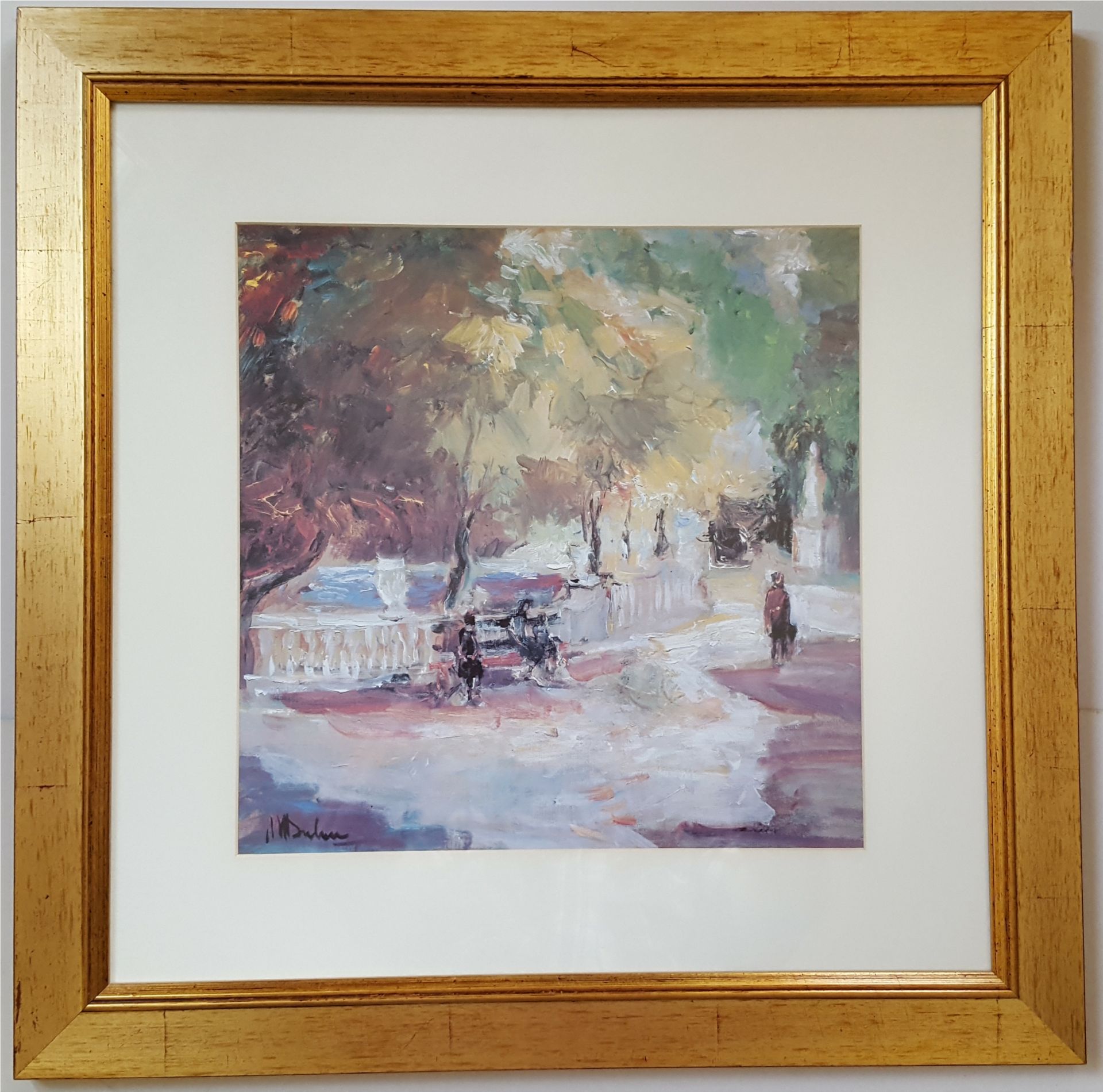 2 x Modern Prints in Gilt Coloured Frames Printed Signature Lower Left NO RESERVE - Image 3 of 3