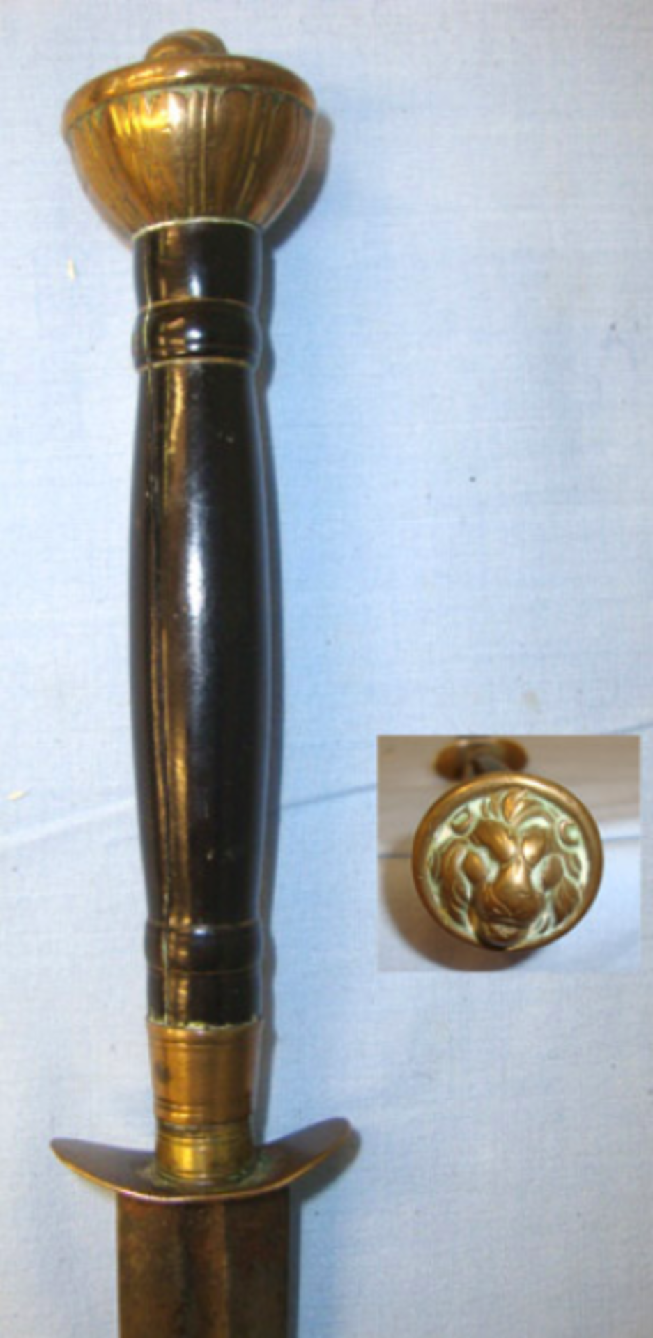 Original Georgian Napoleonic Wars Era British Naval Midshipman's Fighting Dirk With Long Rapier - Image 2 of 3