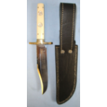 Fred James Sheffield Hand Made 'I*XL Canadian Hunting Knife' Bowie With Etched Blade