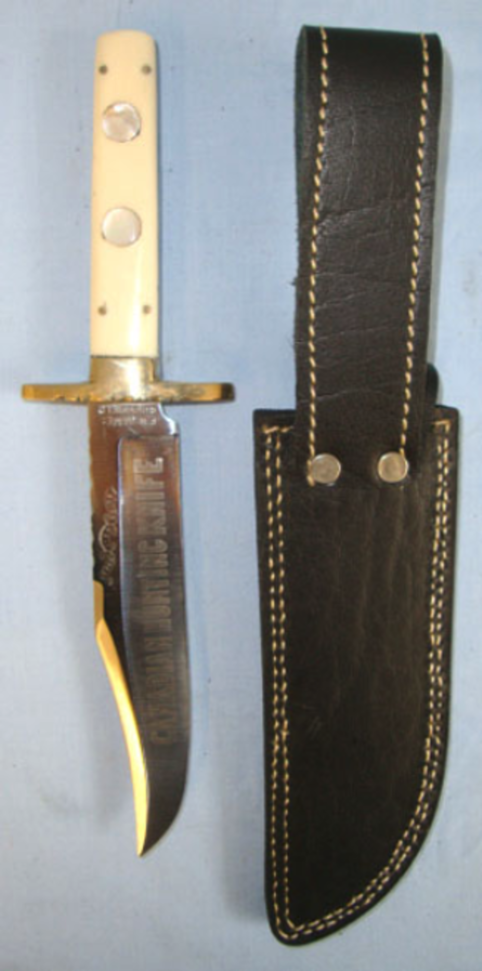 Fred James Sheffield Hand Made 'I*XL Canadian Hunting Knife' Bowie With Etched Blade