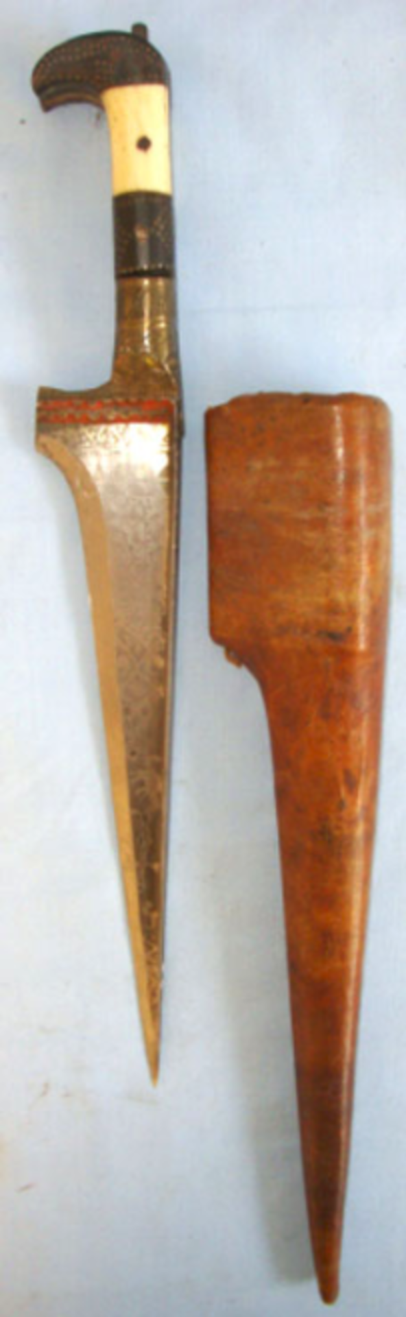 C1860 Victorian Era North West Frontier pesh-kabz / Khyber Armour Piercing Indian / Afghan Knife - Image 3 of 3