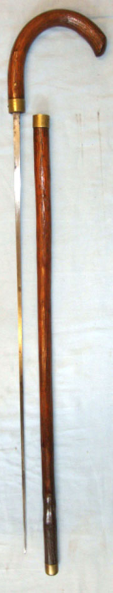 Victorian Customs Officer's Briar Sword Stick By Mole Birmingham. - Image 2 of 3