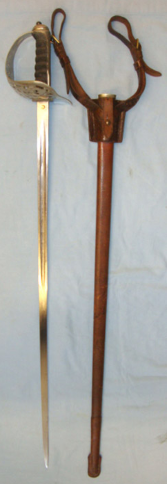 Victorian British 1895 Pattern Infantry Officer's Sword With Etched Blade By Mole & Sons Birmingham