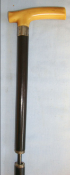 WW1 British Officer's Lacquered Wood Sword Stick With Ferrule Engraved To 'Captain Chas Alford MM