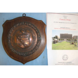 WW1 Wilmslow District Memorial Shield With Copper Centre Boss