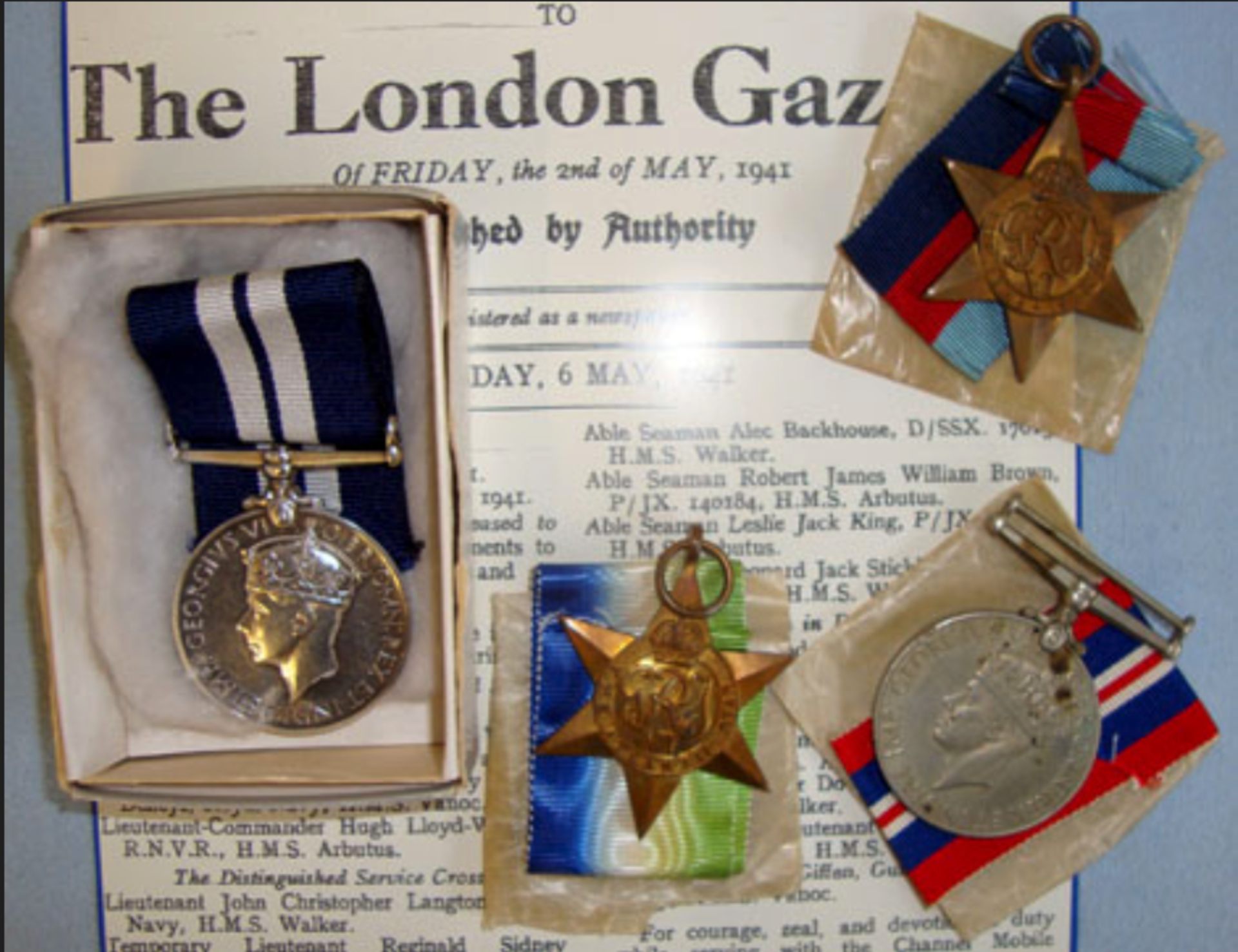 MINT, WW2 BRITISH NAVY BATTLE OF THE ATLANTIC HERO DSM 4 Medal Group To Able Seaman D/SSX 17613