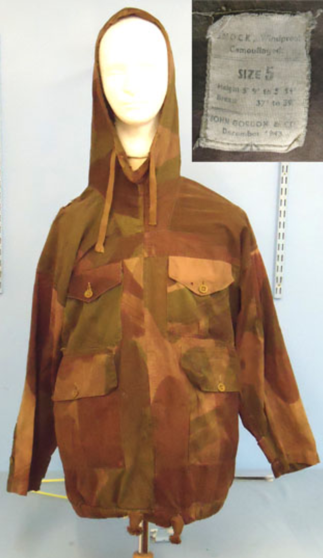 British WW2 1943 Dated SPECIAL fORCES, Special Forces, Commando & SAS, windproof Camouflaged Smock