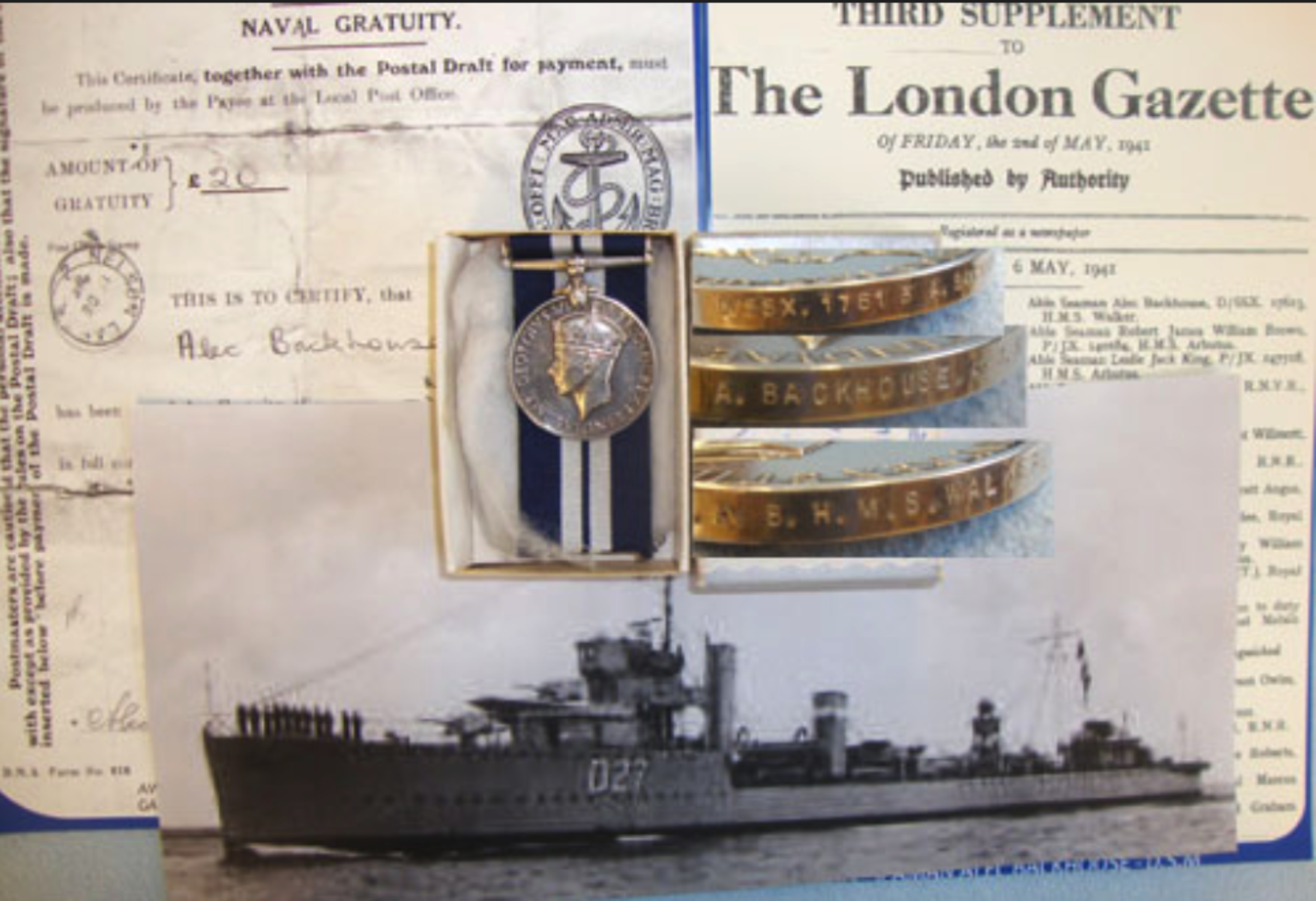MINT, WW2 BRITISH NAVY BATTLE OF THE ATLANTIC HERO DSM 4 Medal Group To Able Seaman D/SSX 17613 - Bild 2 aus 3