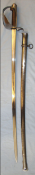 WW1 Italian Model 1871/ 1909 Cavalry Trooper's Sword With Pipe Back Blade & Scabbard