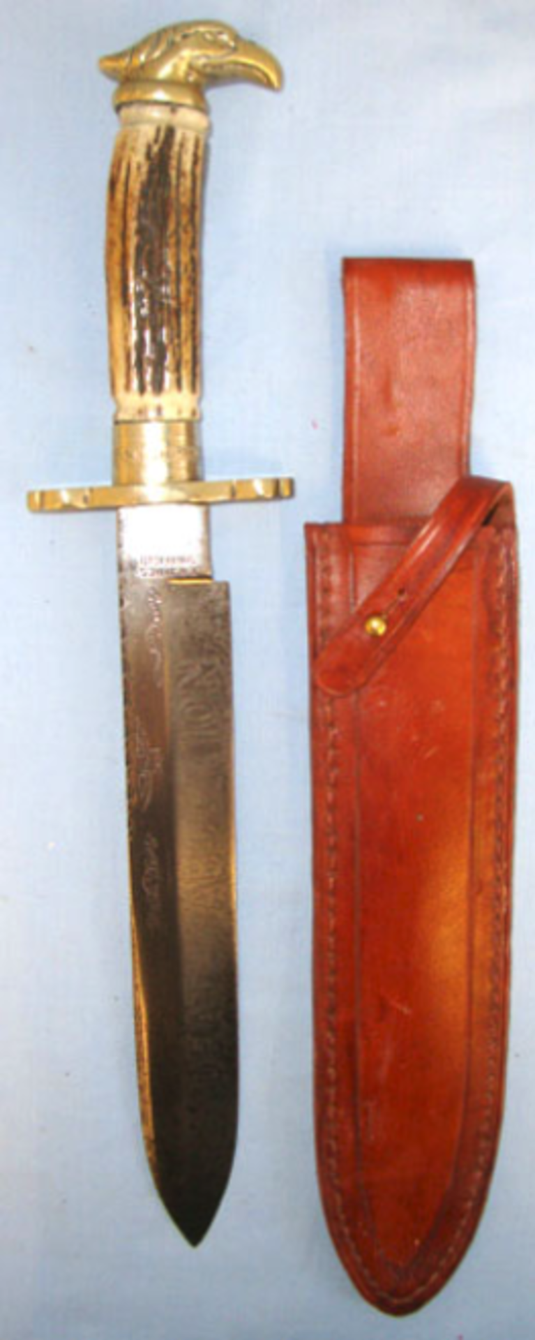 MASSIVE, Fred James Sheffield Hand Made 'Death To Abolition' Spear Point Bowie Knife